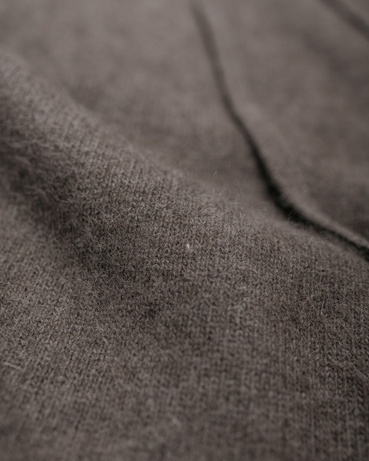 Amomento Racoon Hoodie Knit Brown