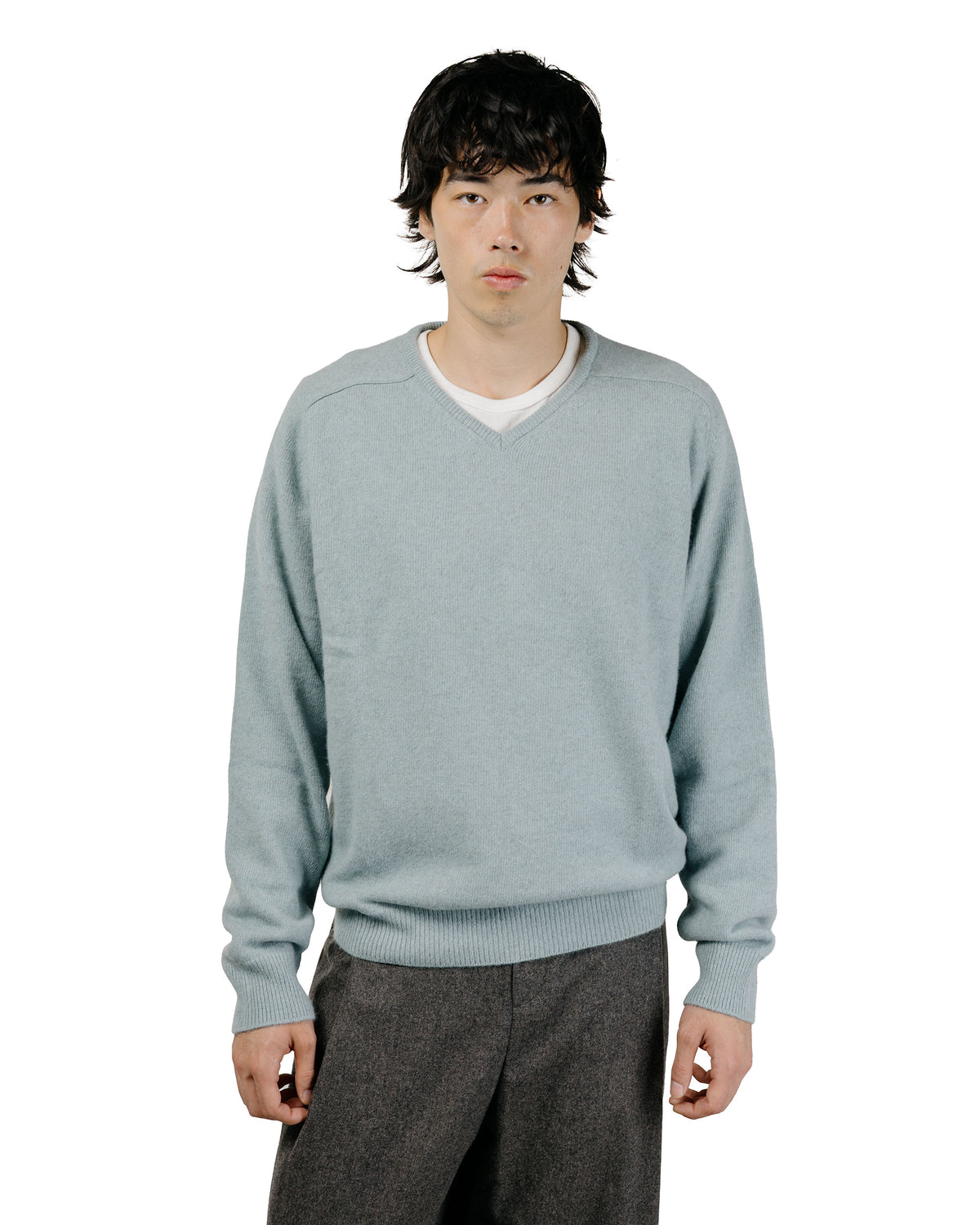 Amomento Racoon V-Neck Knit Mint