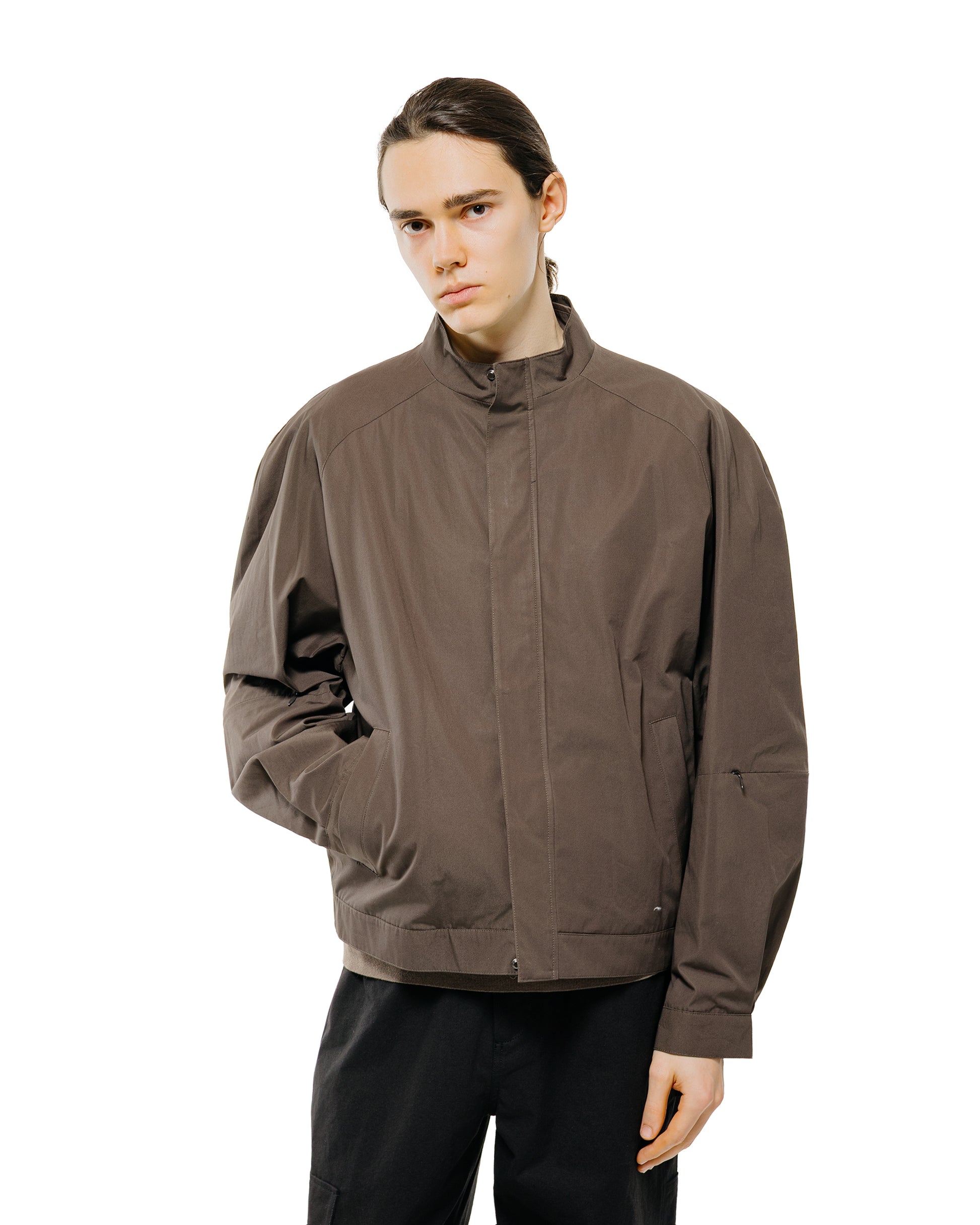 Amomento Raglan Cotton Zip Jumper Brown