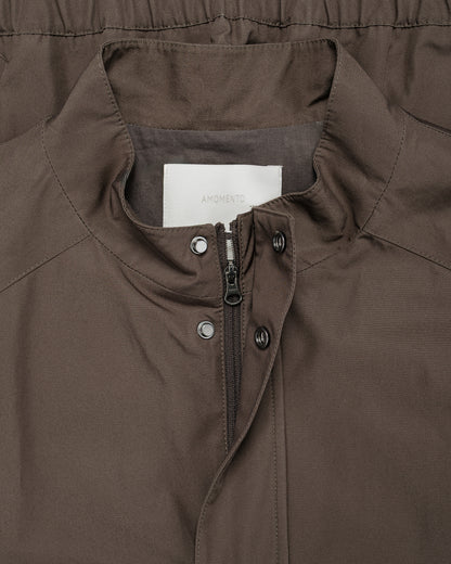 Amomento Raglan Cotton Zip Jumper Brown