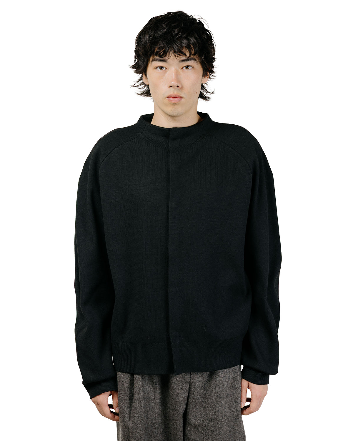 Amomento Rounded Sleeve Cardigan Black