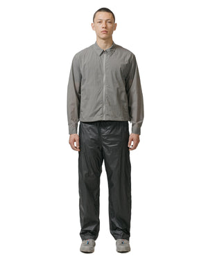 Amomento Sheer Zip Up Shirts Grey model full