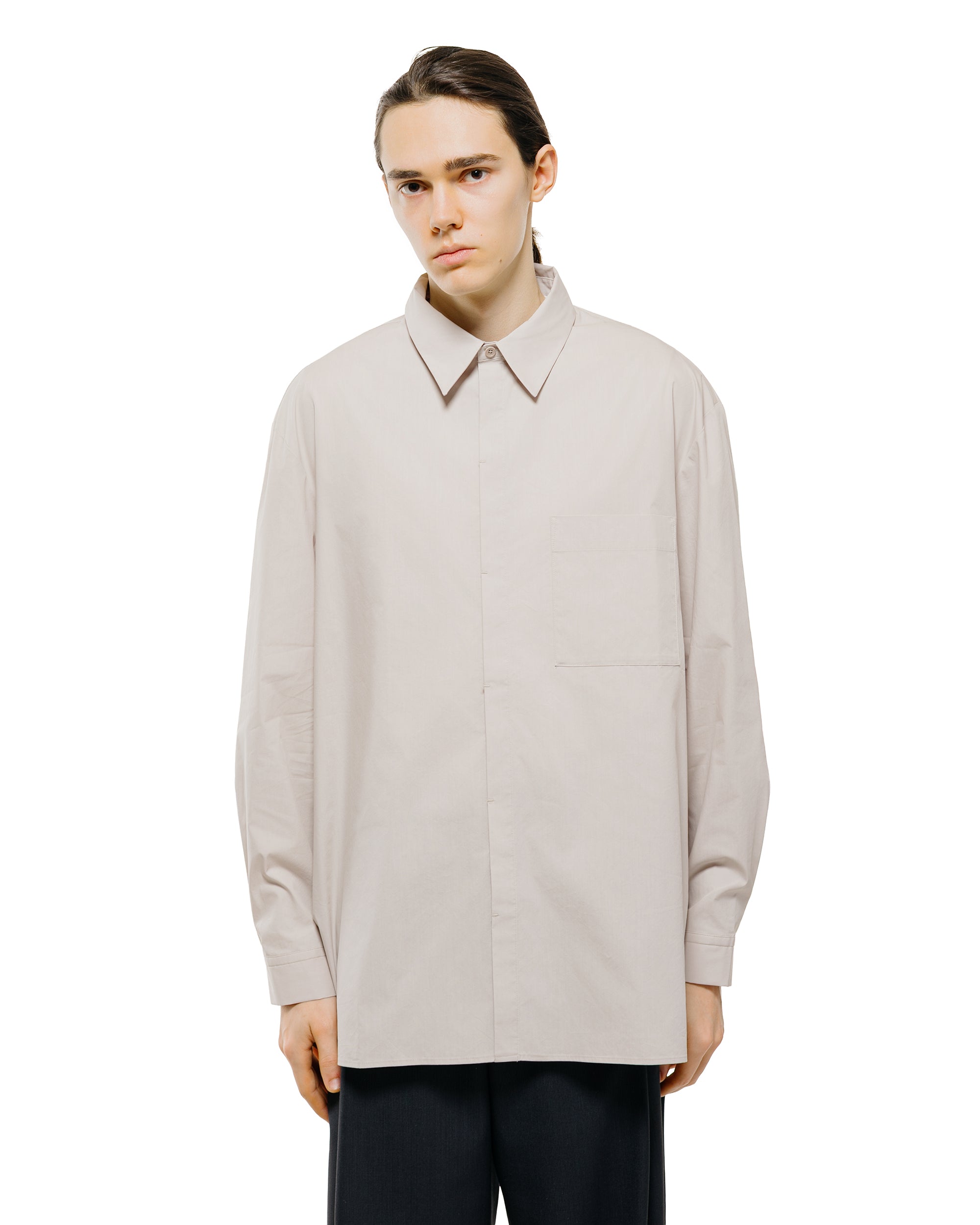 AMOMENTOアモーメント 2025SS SQUARE POCKET OVERSIZED SHIRTSスクエアポケット オーバーサイズシャツ【L】【MSHA80698】 アモーメント スクエアポケットオーバーサイズドシャツ ベージュ