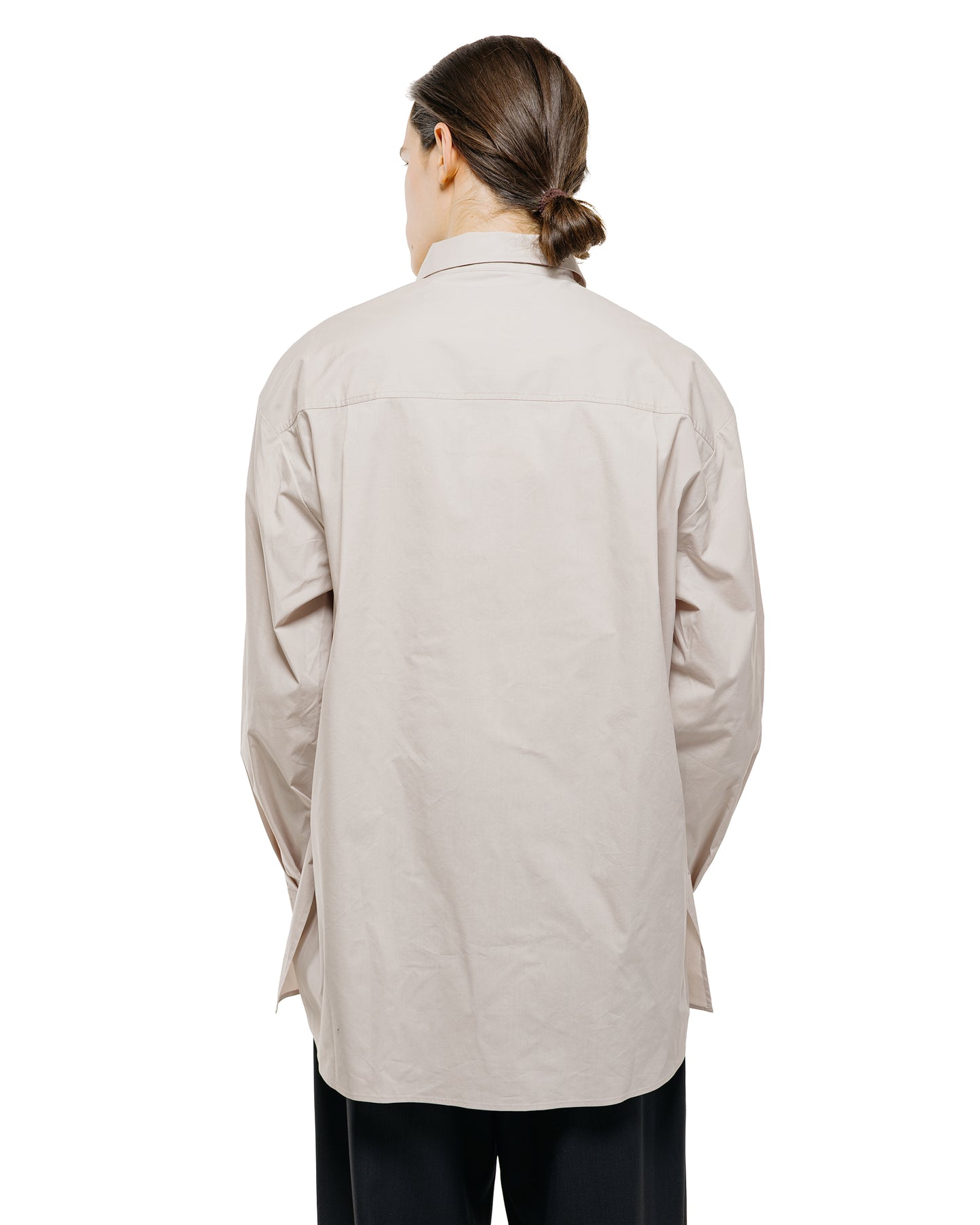 Amomento Square Pocket Oversized Shirt Beige