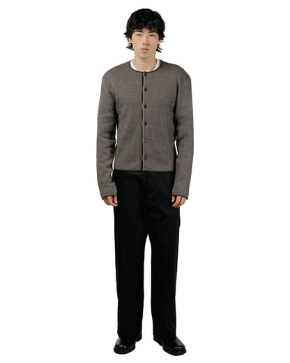Amomento Stripe Button Up Cardigan Brown