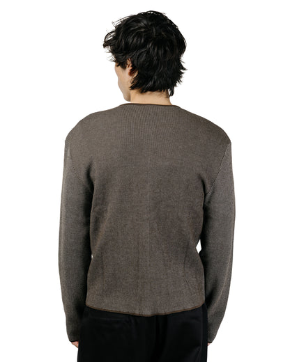 Amomento Stripe Button Up Cardigan Brown