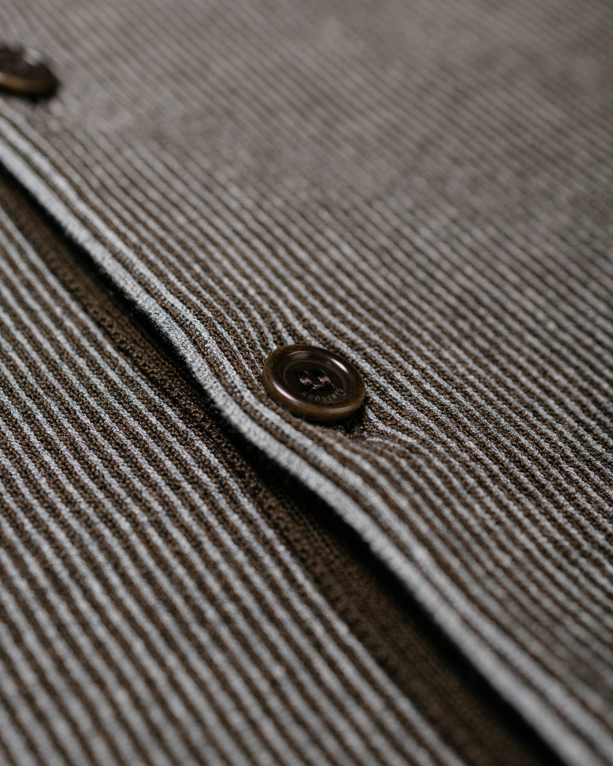 Amomento Stripe Button Up Cardigan Brown