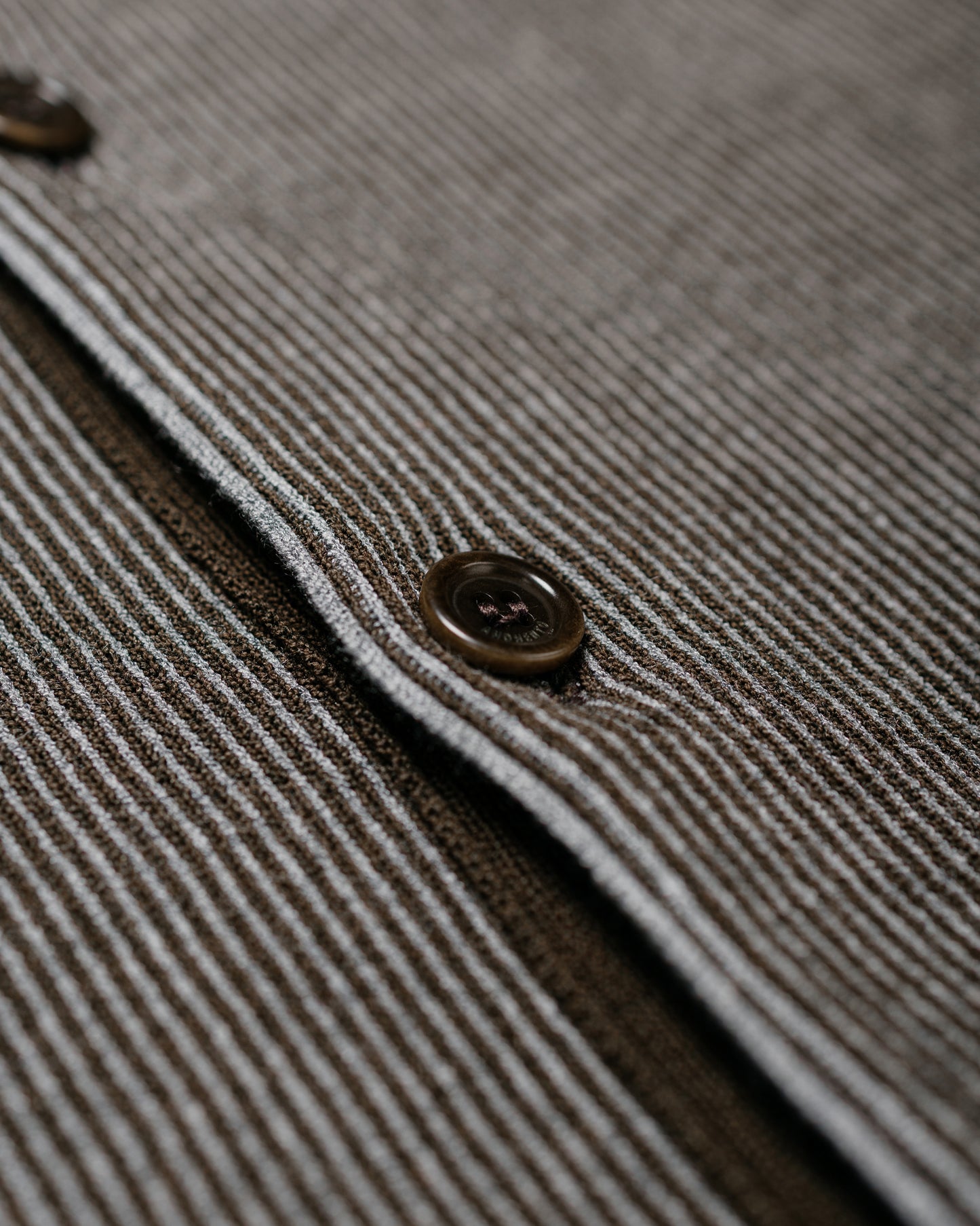 Amomento Stripe Button Up Cardigan Brown