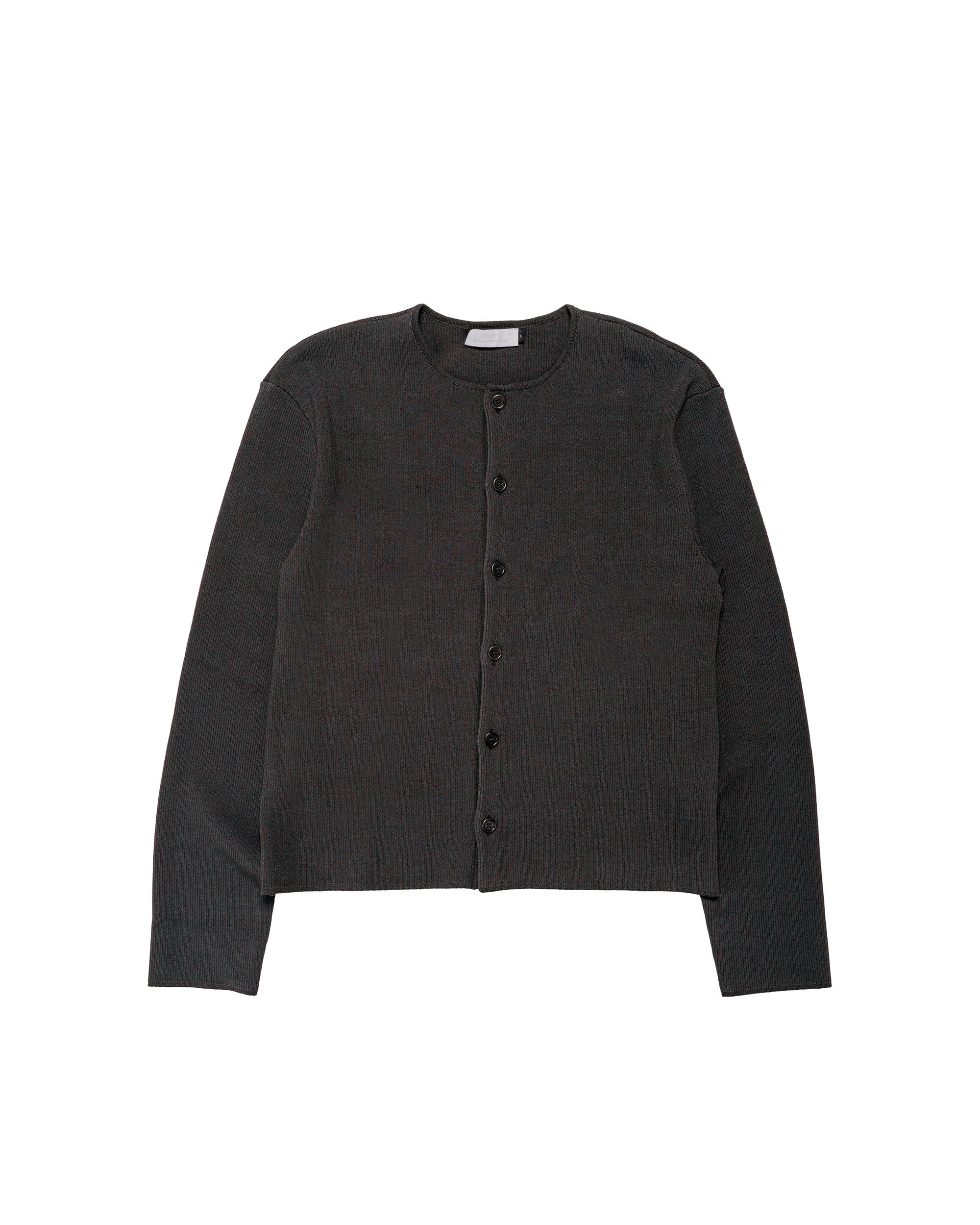 Amomento Stripe Button Up Cardigan Brown