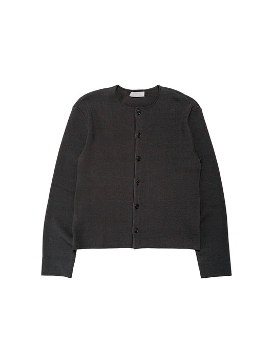 Amomento Stripe Button Up Cardigan Charcoal