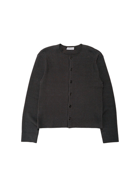 Amomento Stripe Button Up Cardigan Charcoal