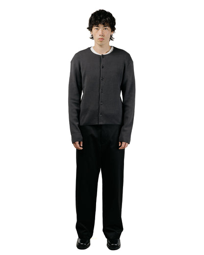 Amomento Stripe Button Up Cardigan Charcoal