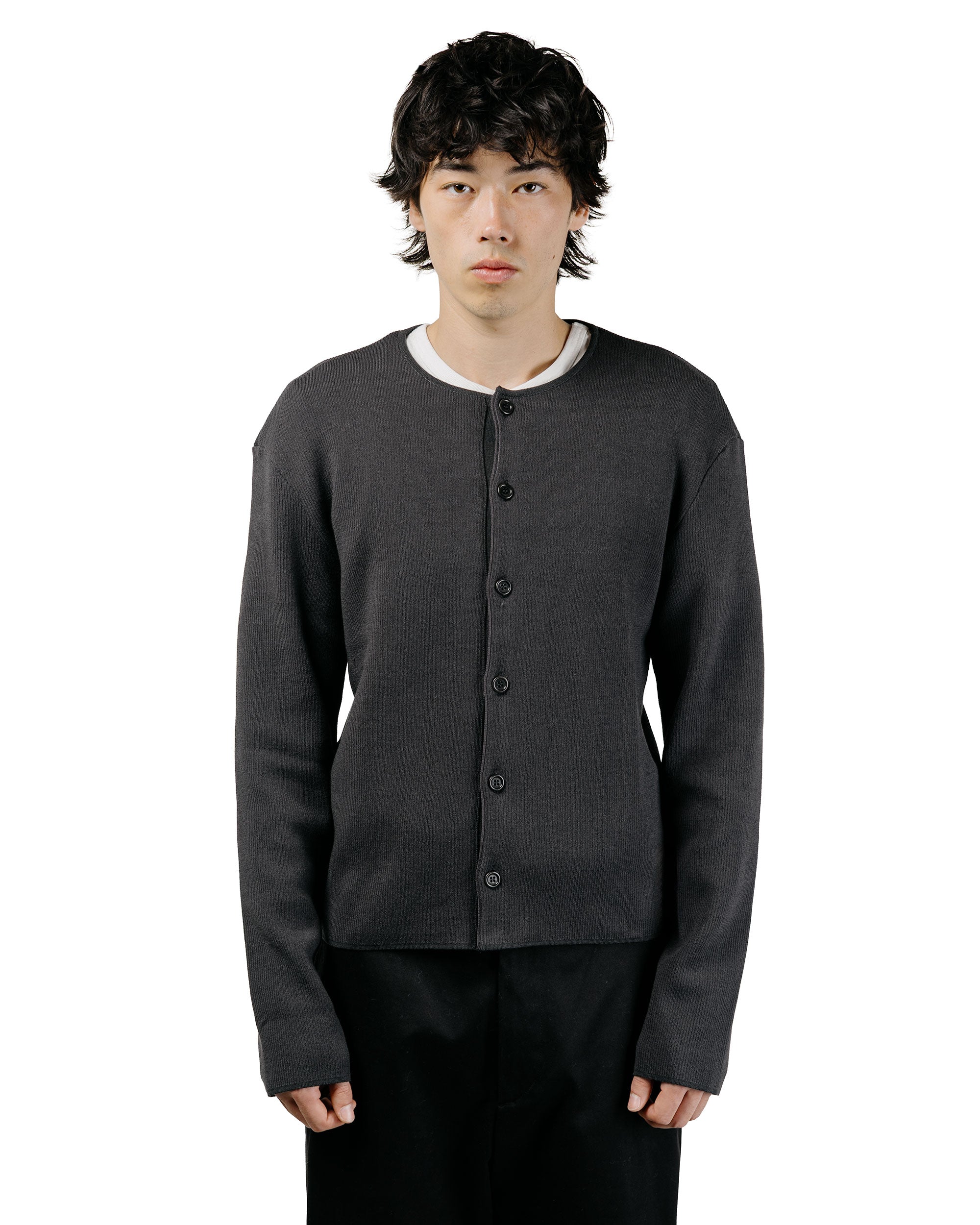 し*ぴ様 AMOMENTO Stripe Button Up Cardigan Amomento Stripe Button Up Cardigan Charcoal