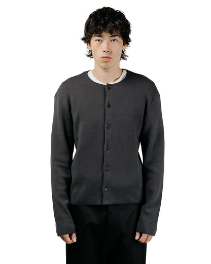 Amomento Stripe Button Up Cardigan Charcoal