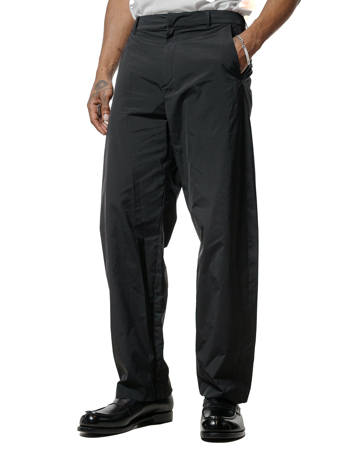 Amomento Taffeta Curved Leg Pants Black