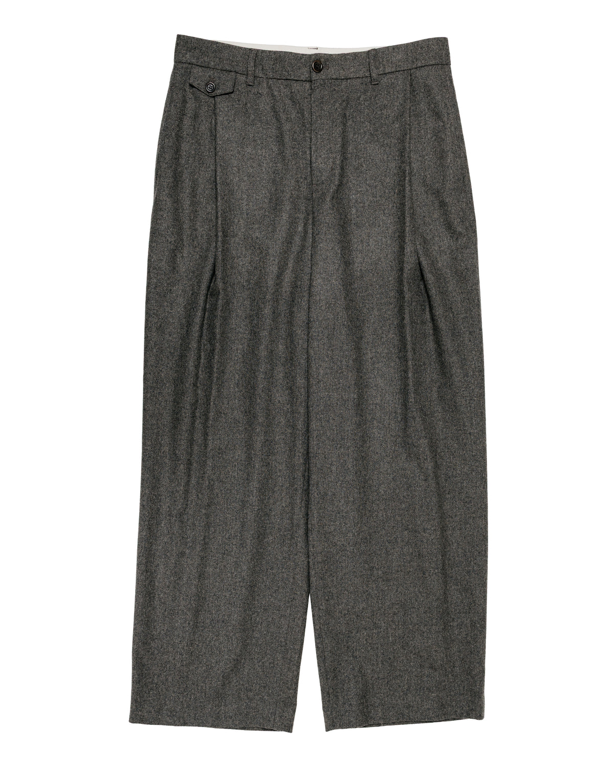 Amomento Tapered Wool Pants Charcoal