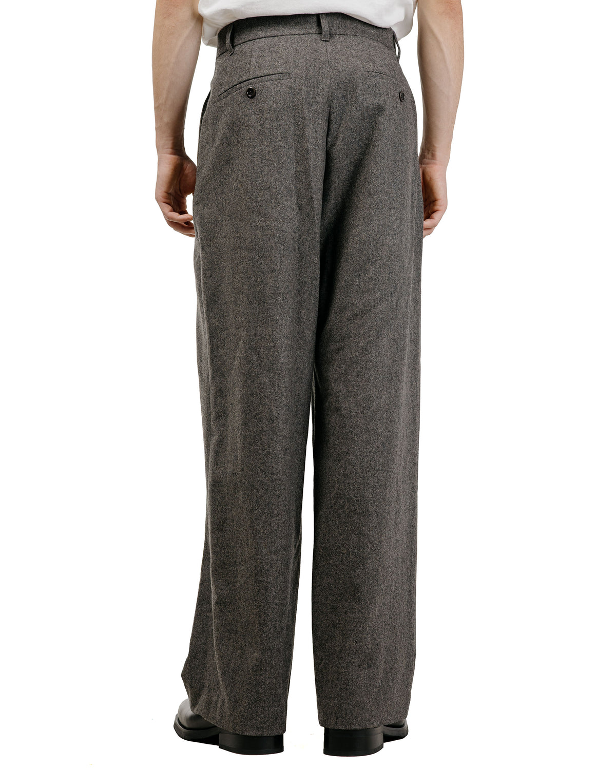 Amomento Tapered Wool Pants Charcoal