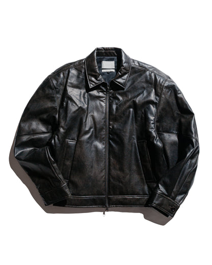Amomento Vegan Leather Blouson Black
