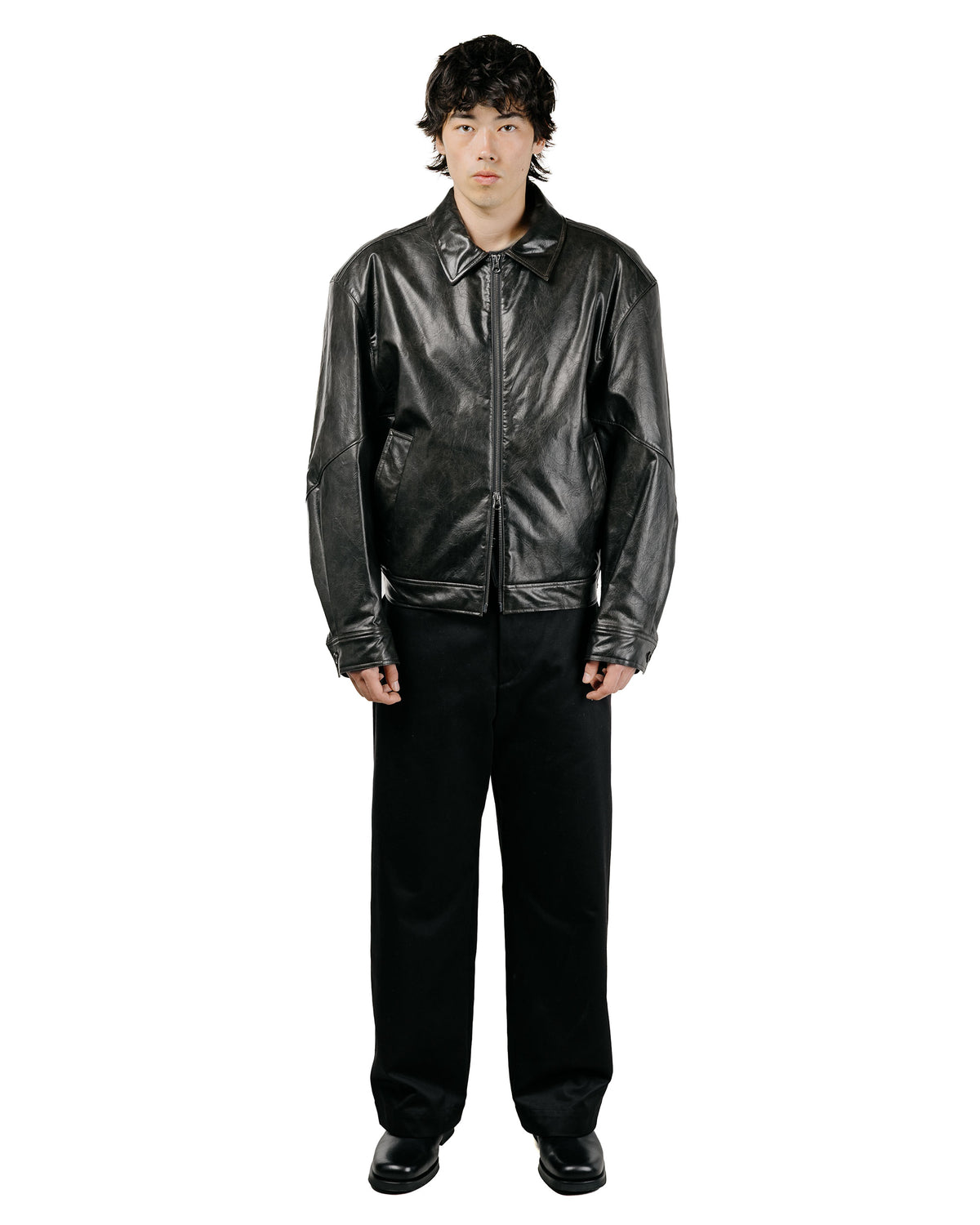 lost & found Amomento Amomento Vegan Leather Blouson Black