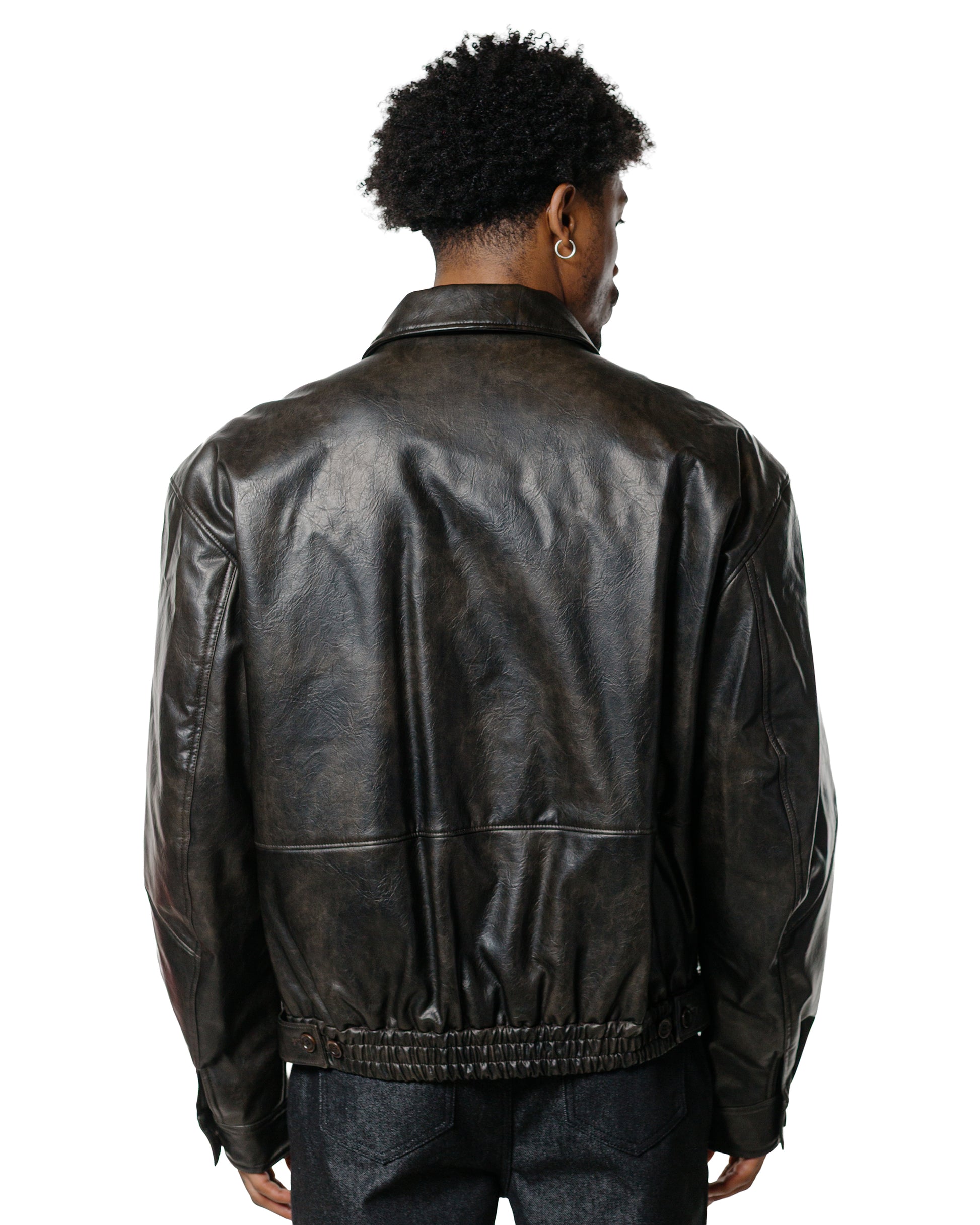Amomento Vegan Leather Blouson Black