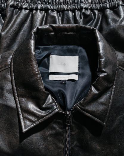 Amomento Vegan Leather Blouson Black