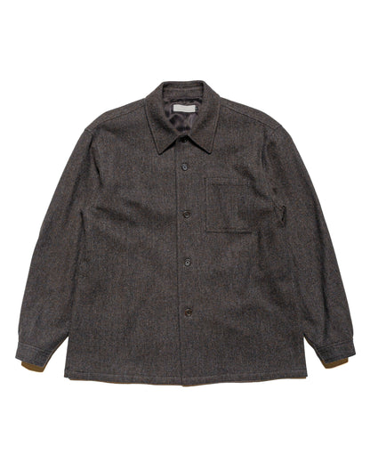 Amomento Wool Shirt Dark Brown