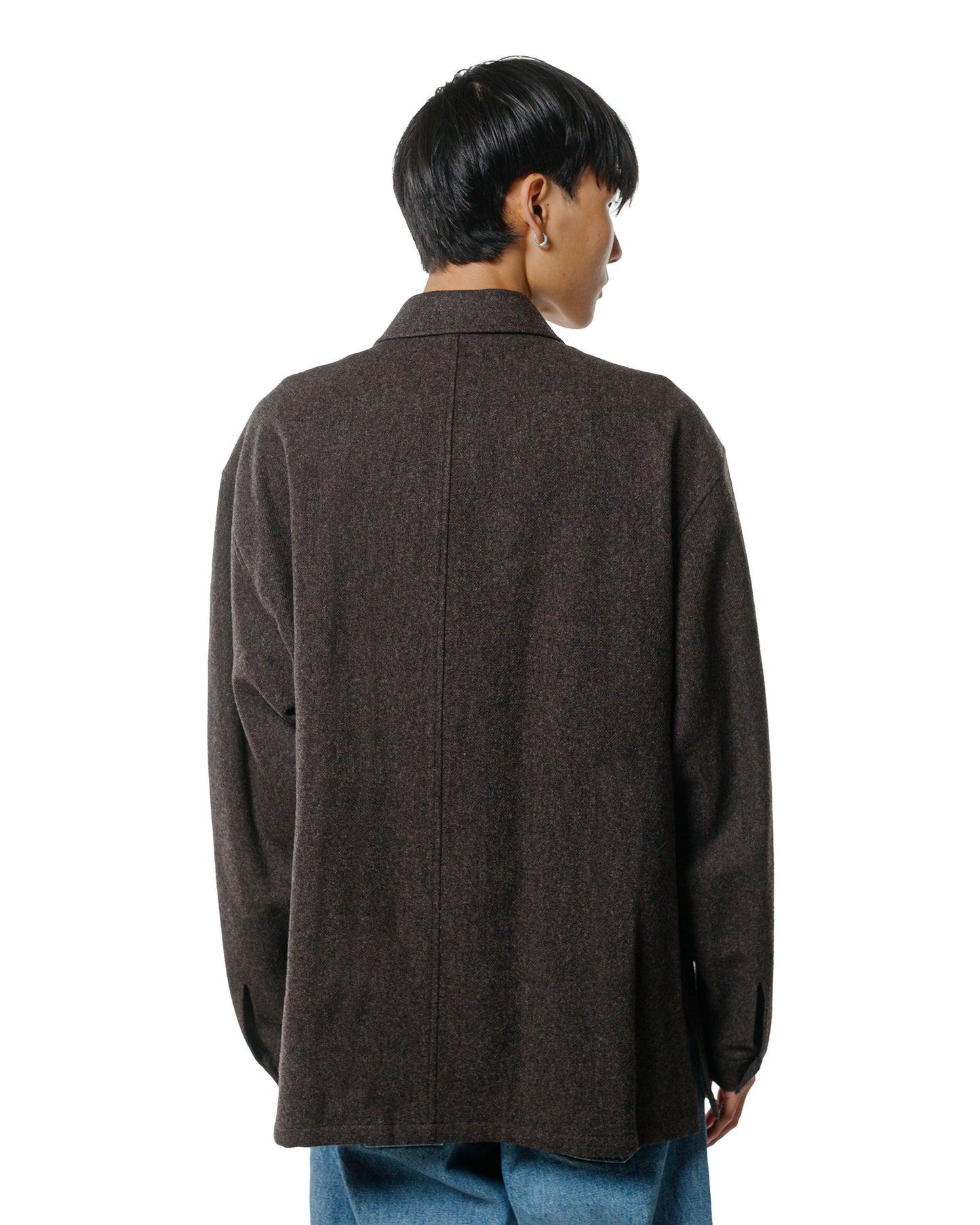 Amomento Wool Shirt Dark Brown