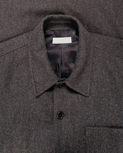 Amomento Wool Shirt Dark Brown