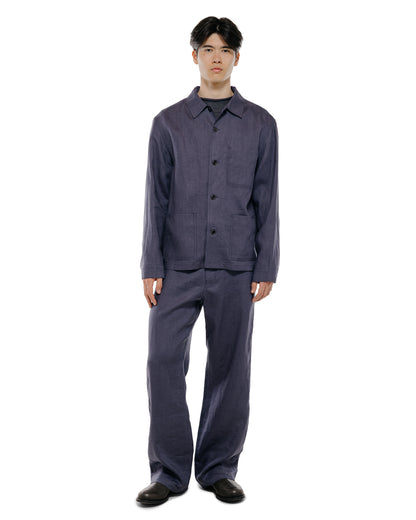 lost & found Amomento Amomento Linen Pocket Jacket Blue