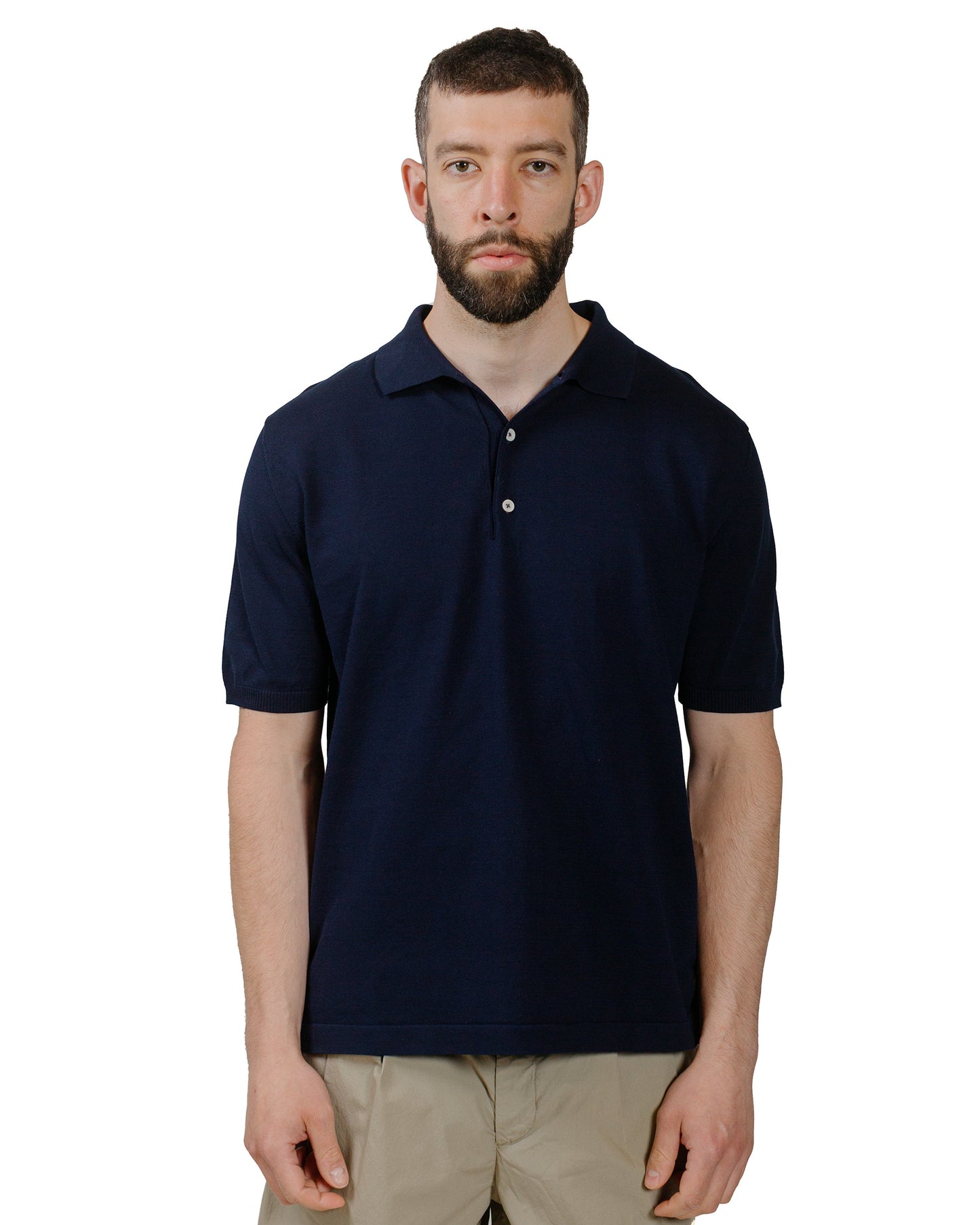 Andersen-Andersen Polo Short Royal Blue model front