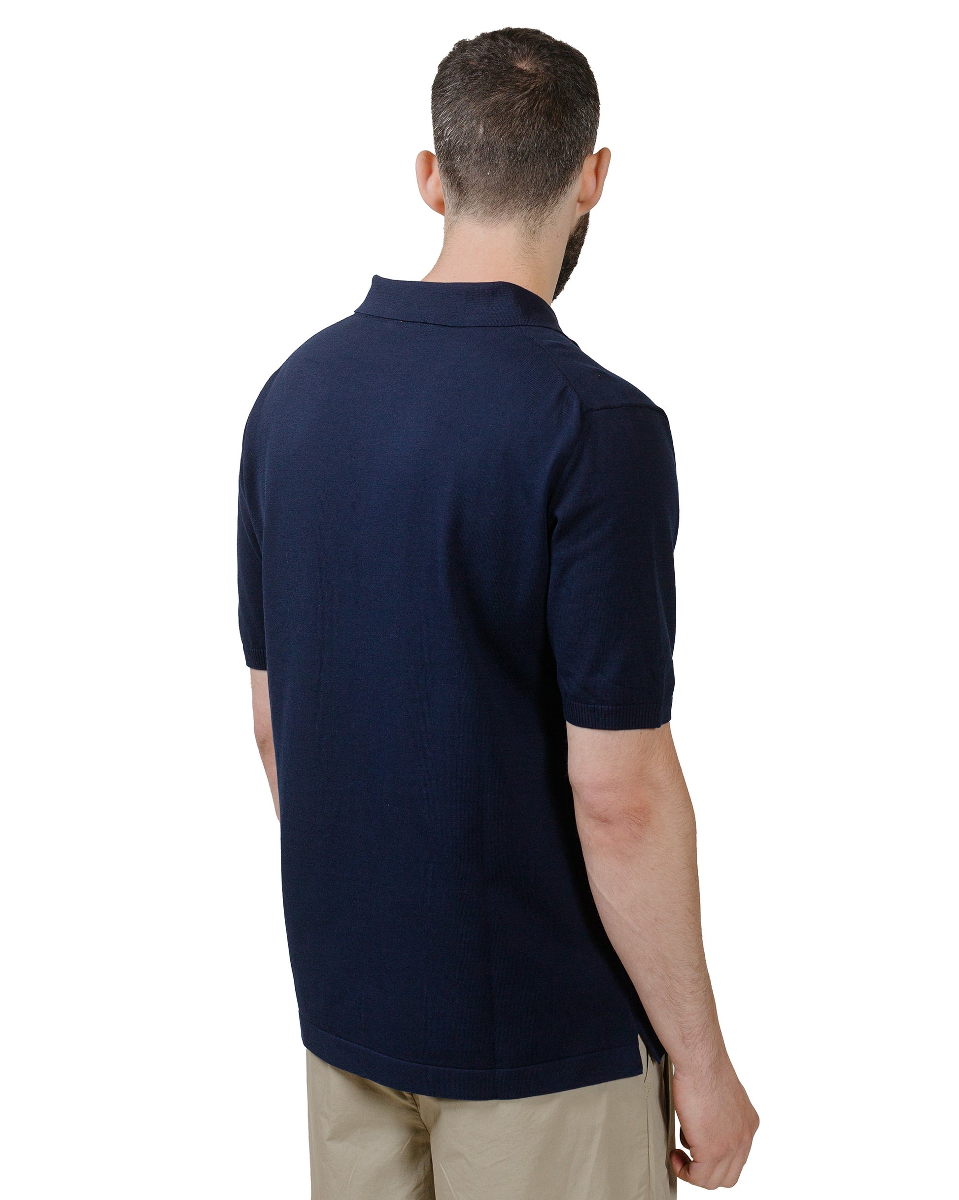 Andersen-Andersen Polo Short Royal Blue model back