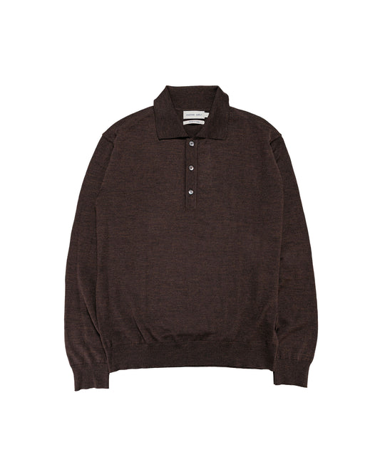 Another Aspect Another Polo Shirt 2.0 Brown Melange