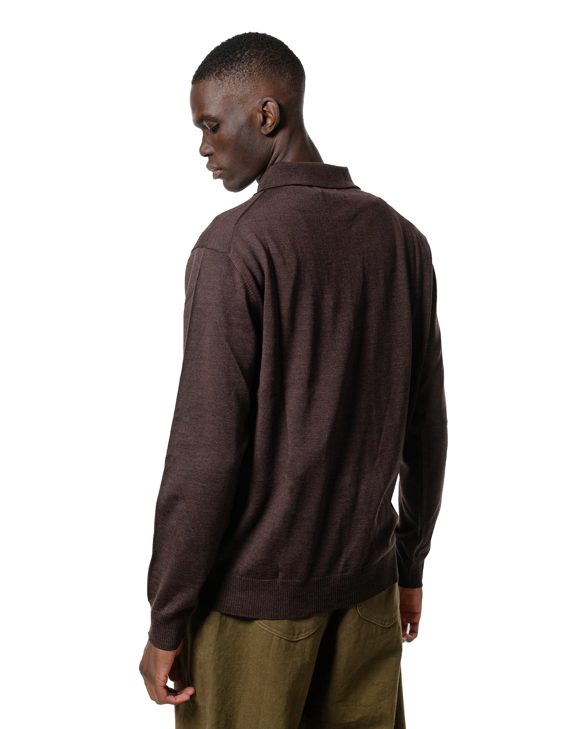 Another Aspect Another Polo Shirt 2.0 Brown Melange