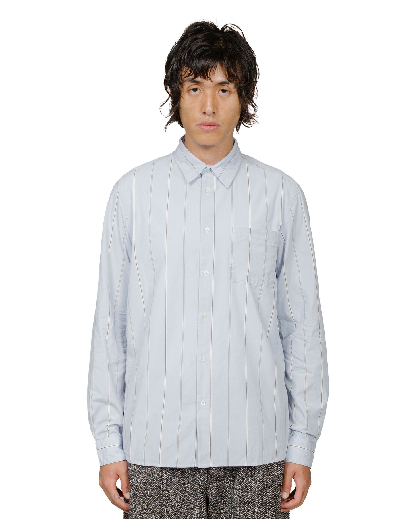 Another Aspect Another Shirt 3.0 Blue/Navy Stripe model front