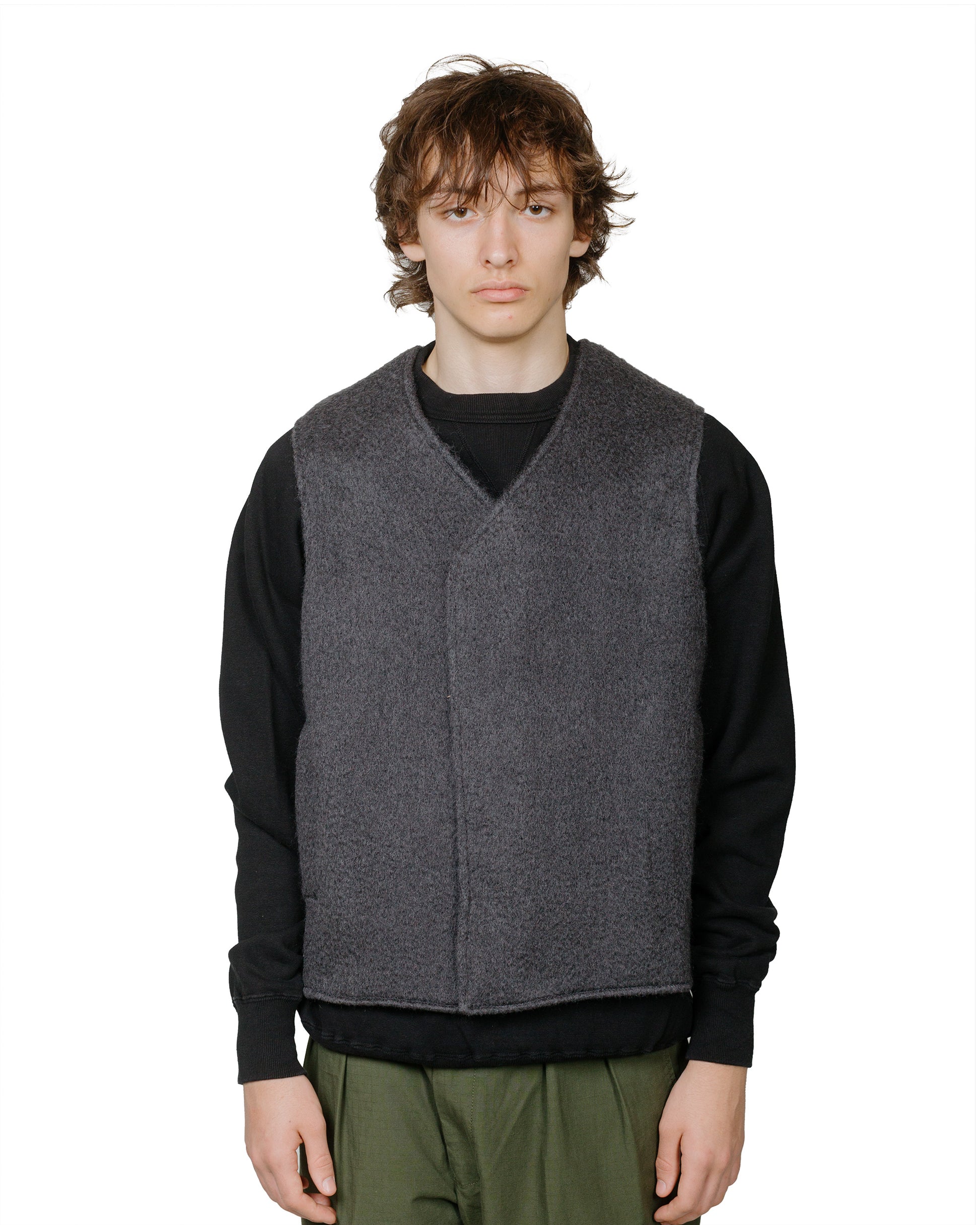 Arpenteur Lateral Brushed Wool/Mohair Slate model front