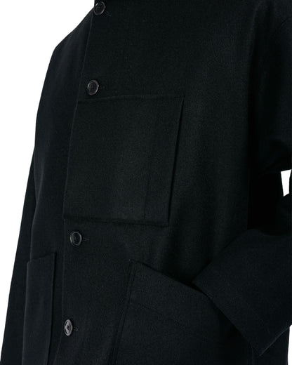 Arpenteur Lost & Found Kabig Wool Melton Black