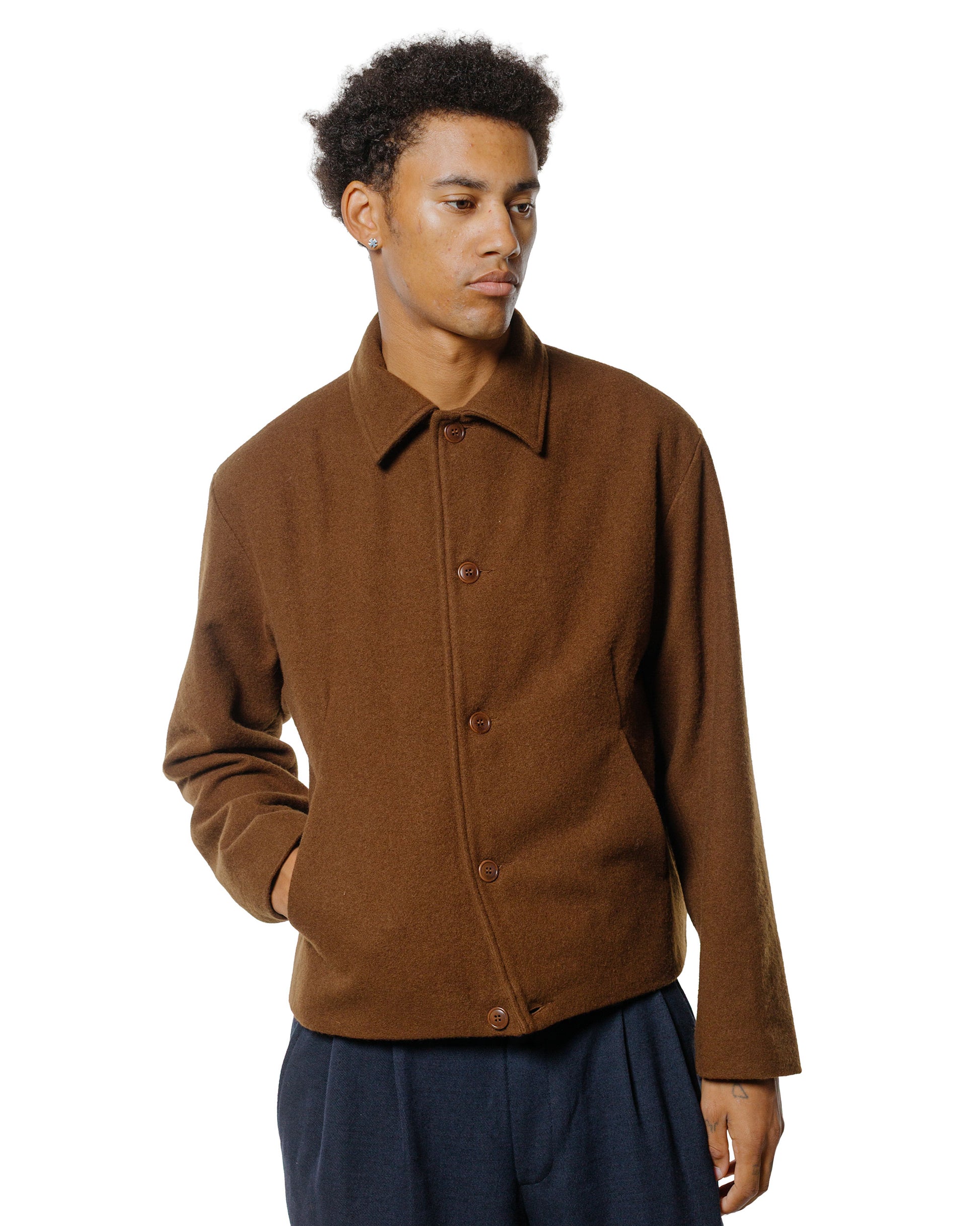 Arpenteur Lux J' 120s Shaggy Wool Tobacco