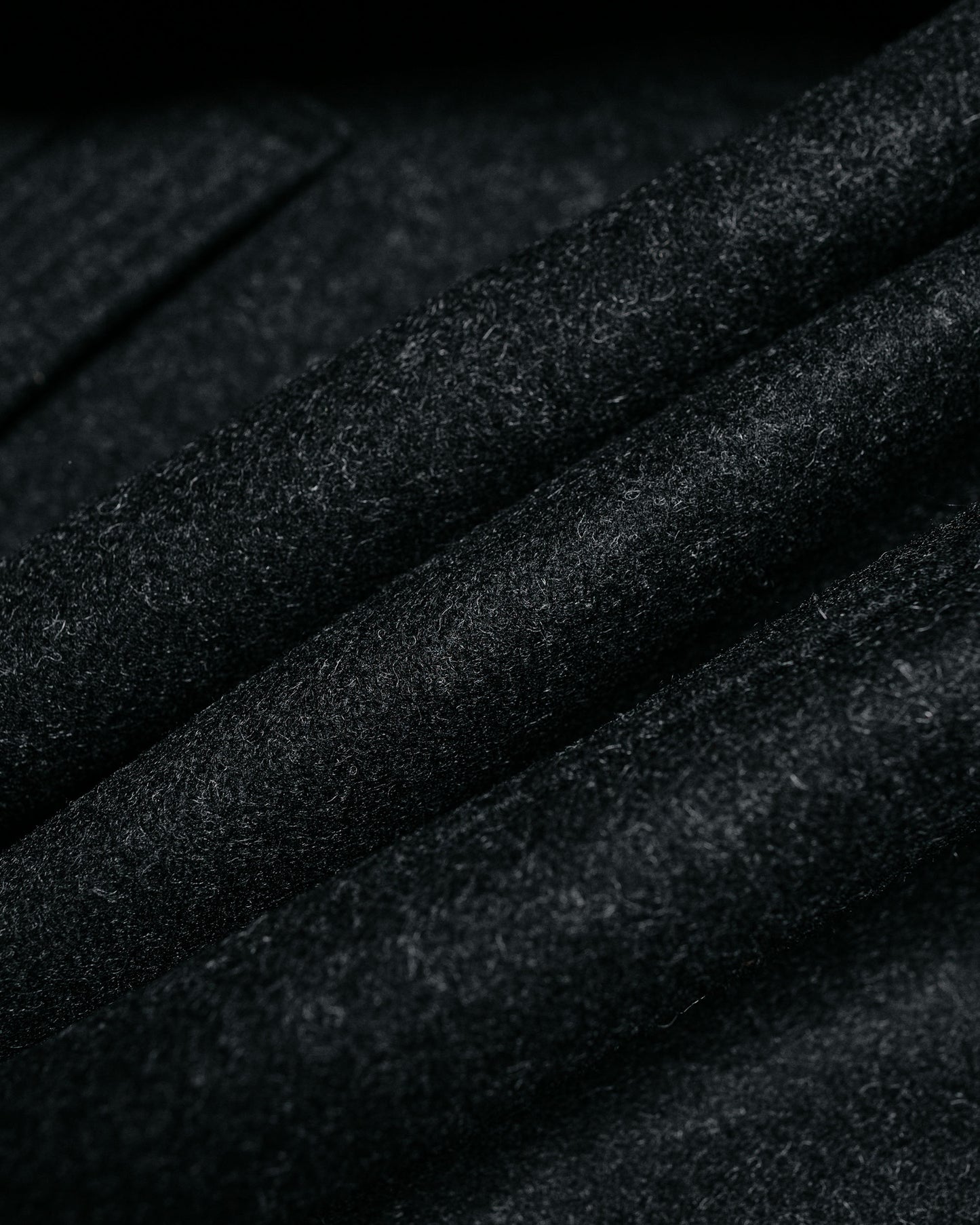 Arpenteur Utile Wool Melton Charcoal fabric