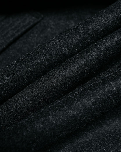 Arpenteur Utile Wool Melton Charcoal fabric