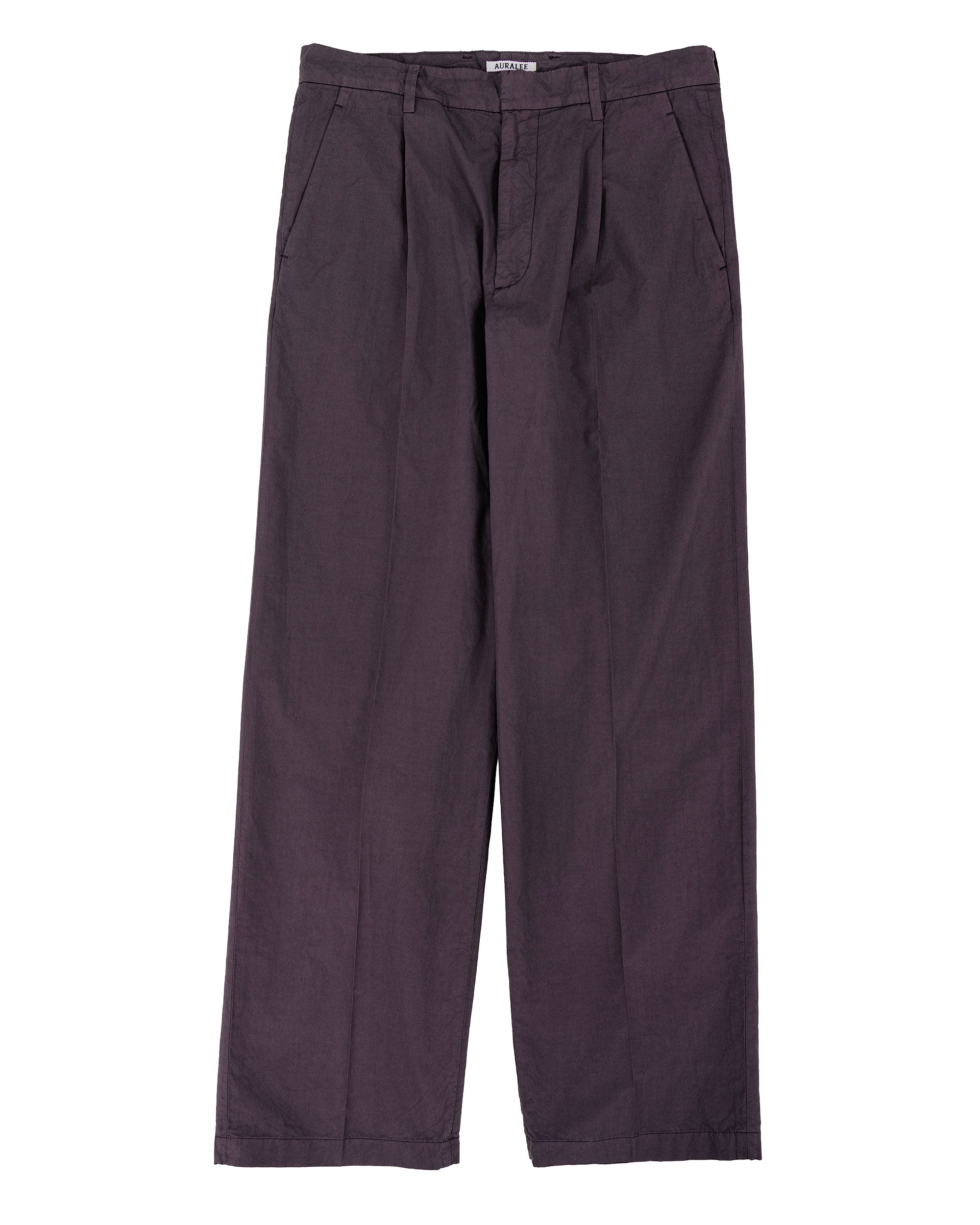 Auralee Light Melton One-Tuck Slacks Dark Charcoal