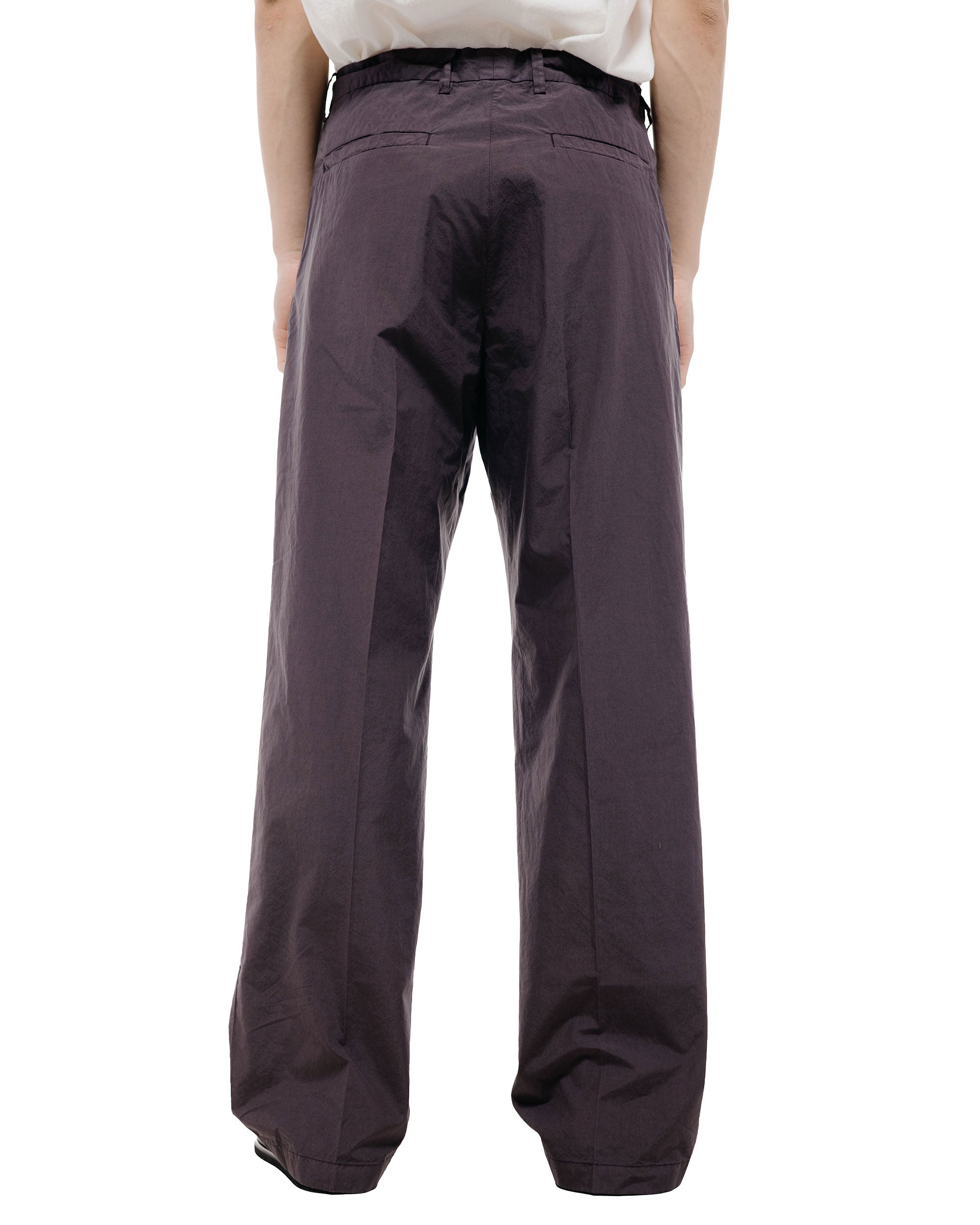 【タグ付き未使用】ARULLE roll up warm slacks Auralee Garment Dyed Finx Shuttle Weather One-Tuck Slacks Dark Brown