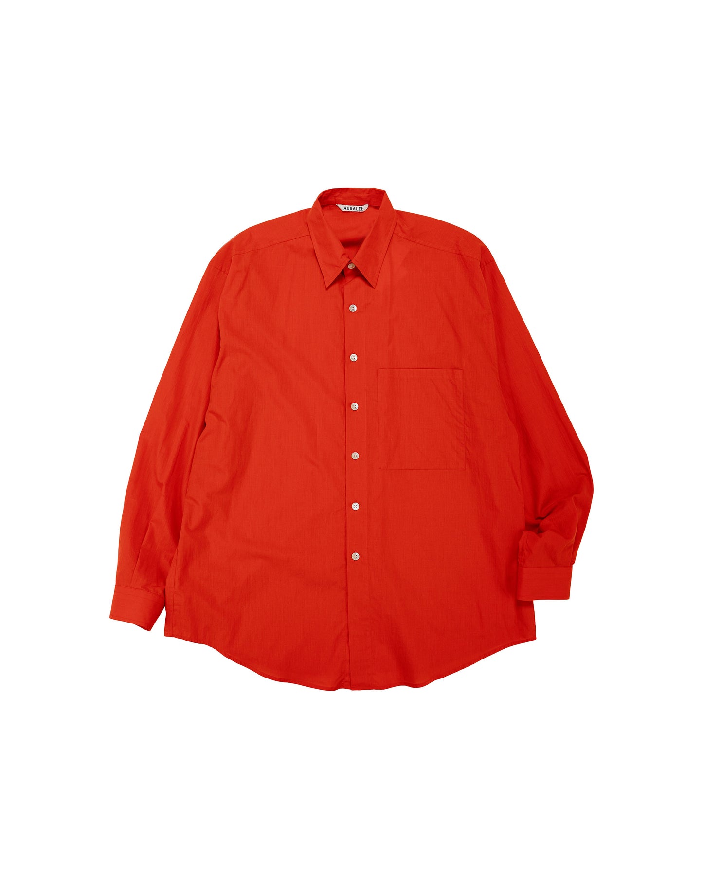 Auralee Super Fine Cotton Lawn Shirt Red