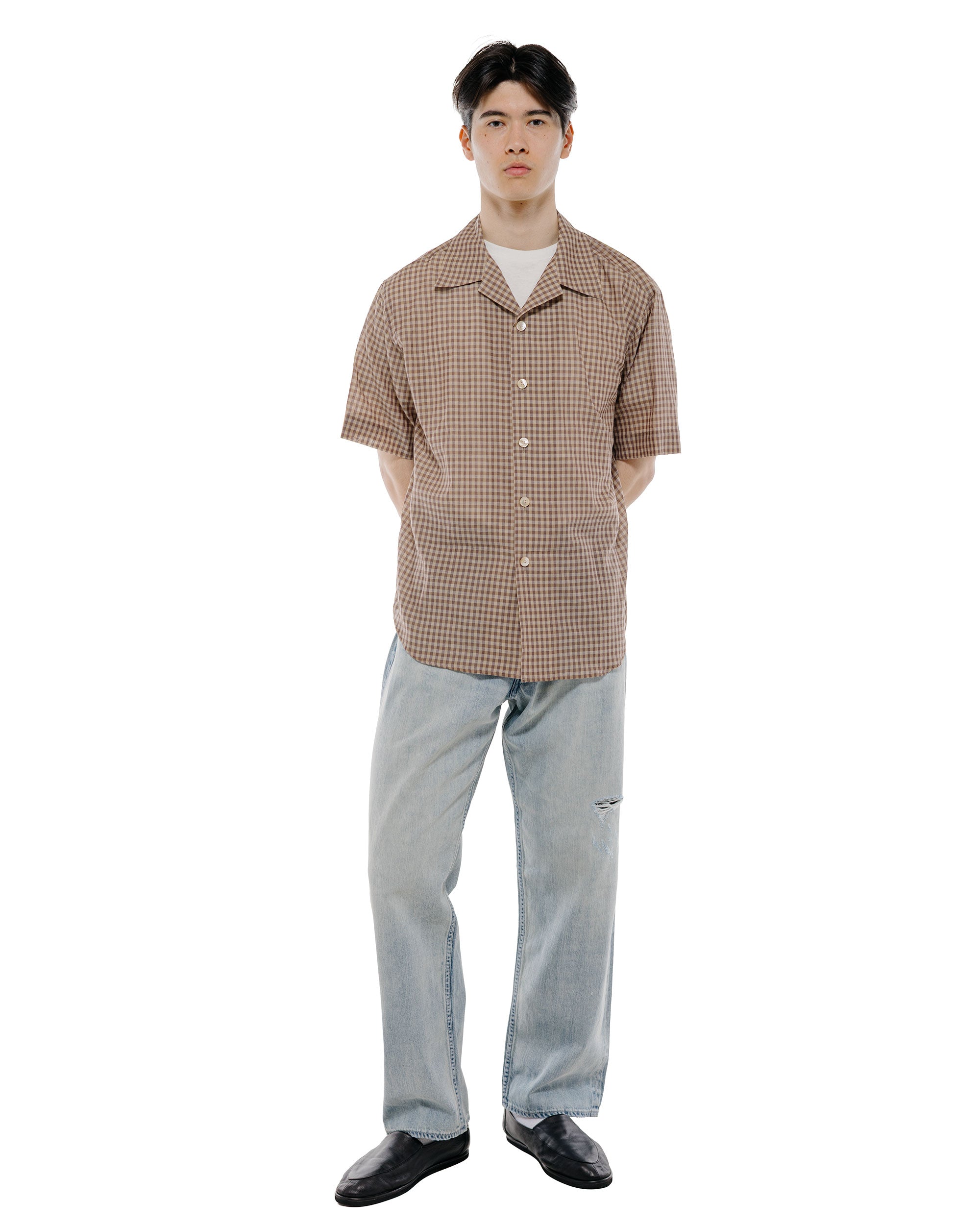 Auralee Selvedge Faded Light Denim Wide Pants Light Indigo