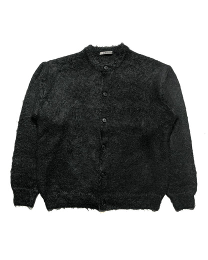 Auralee Brushed Super Kid Mohair Knit Cardigan Ink Black