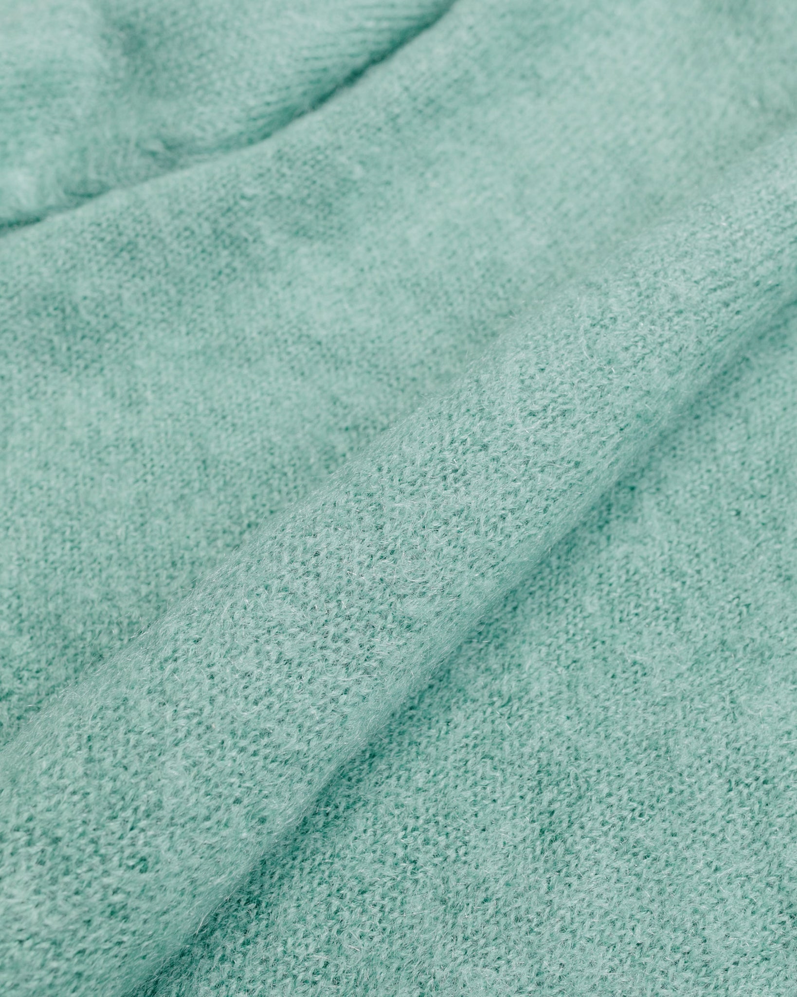 Auralee Brushed Super Kid Mohair Knit Polo Jade Green