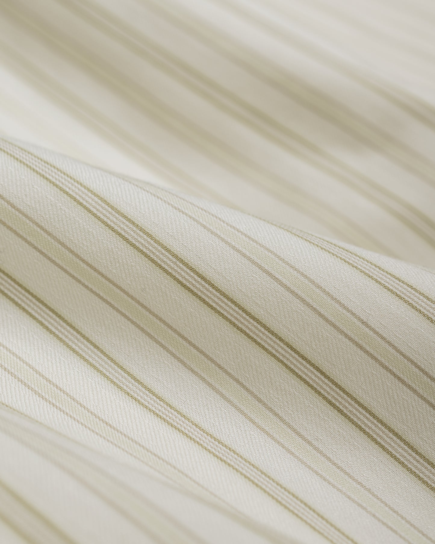 Auralee Cotton Silk Stripe Shirt Ivory Stripe