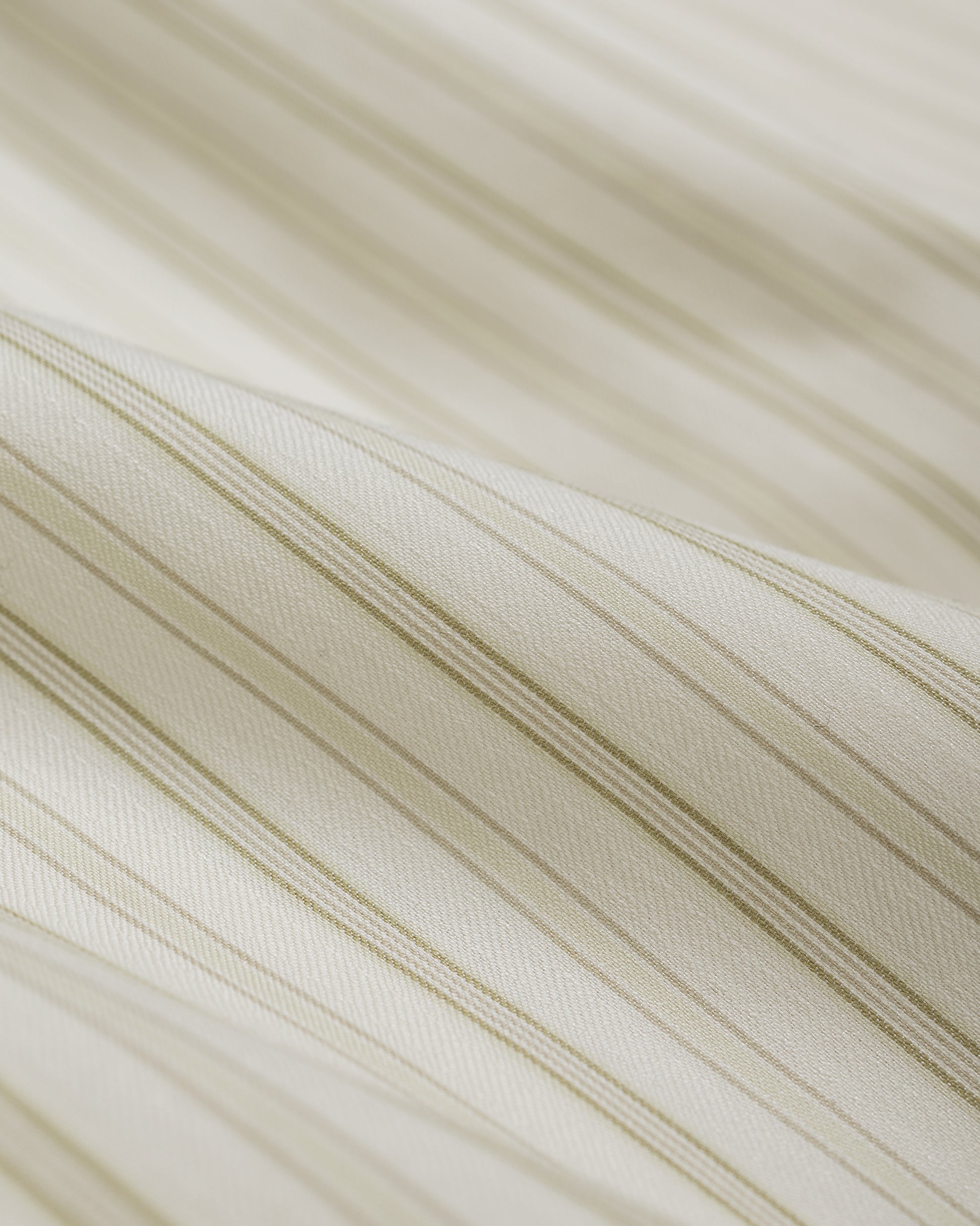 Auralee Cotton Silk Stripe Shirt Ivory Stripe