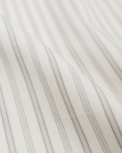 Auralee Cotton Silk Stripe Shirt Light Gray Stripe