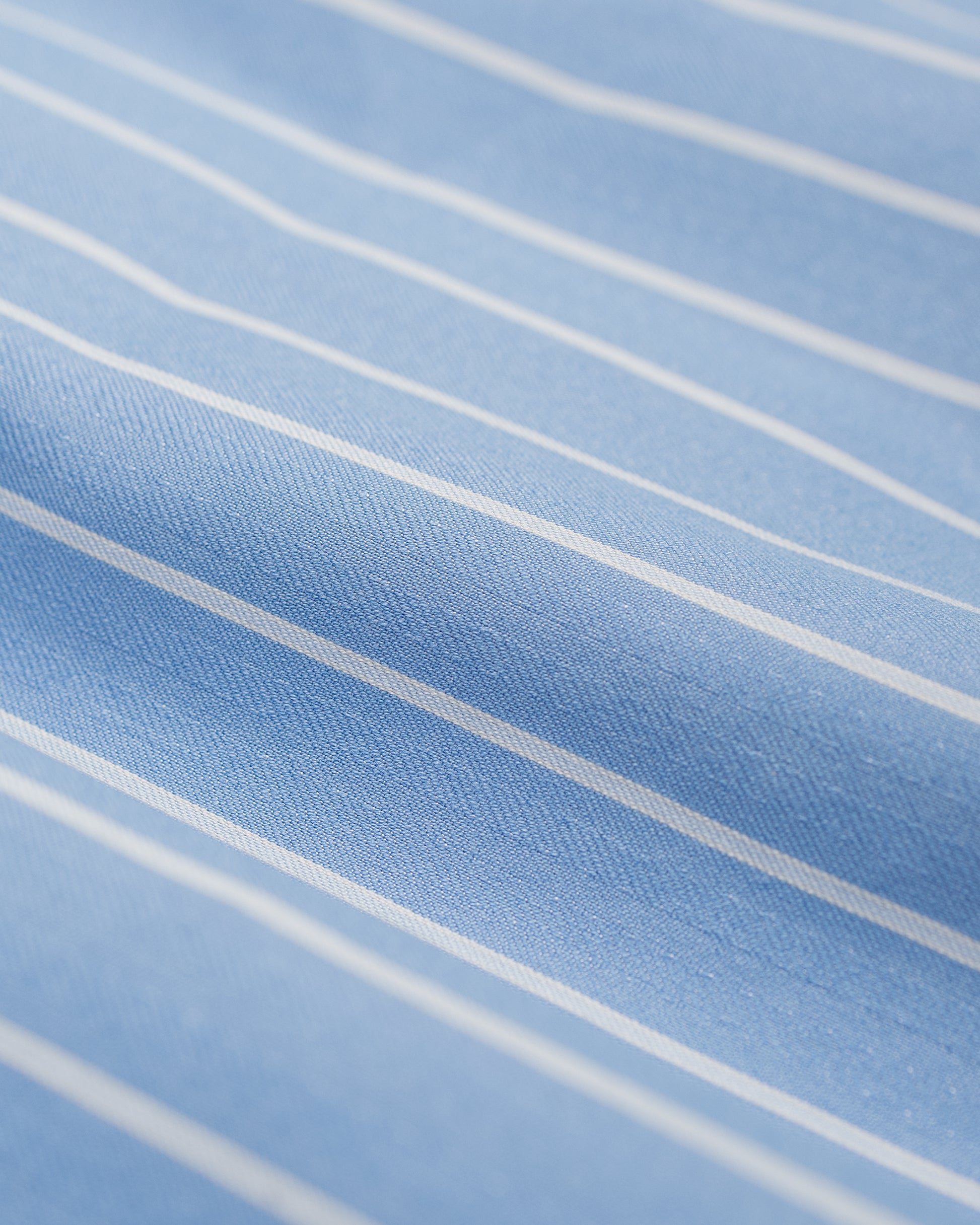 Auralee Cotton Silk Stripe Shirt Sax Blue Stripe