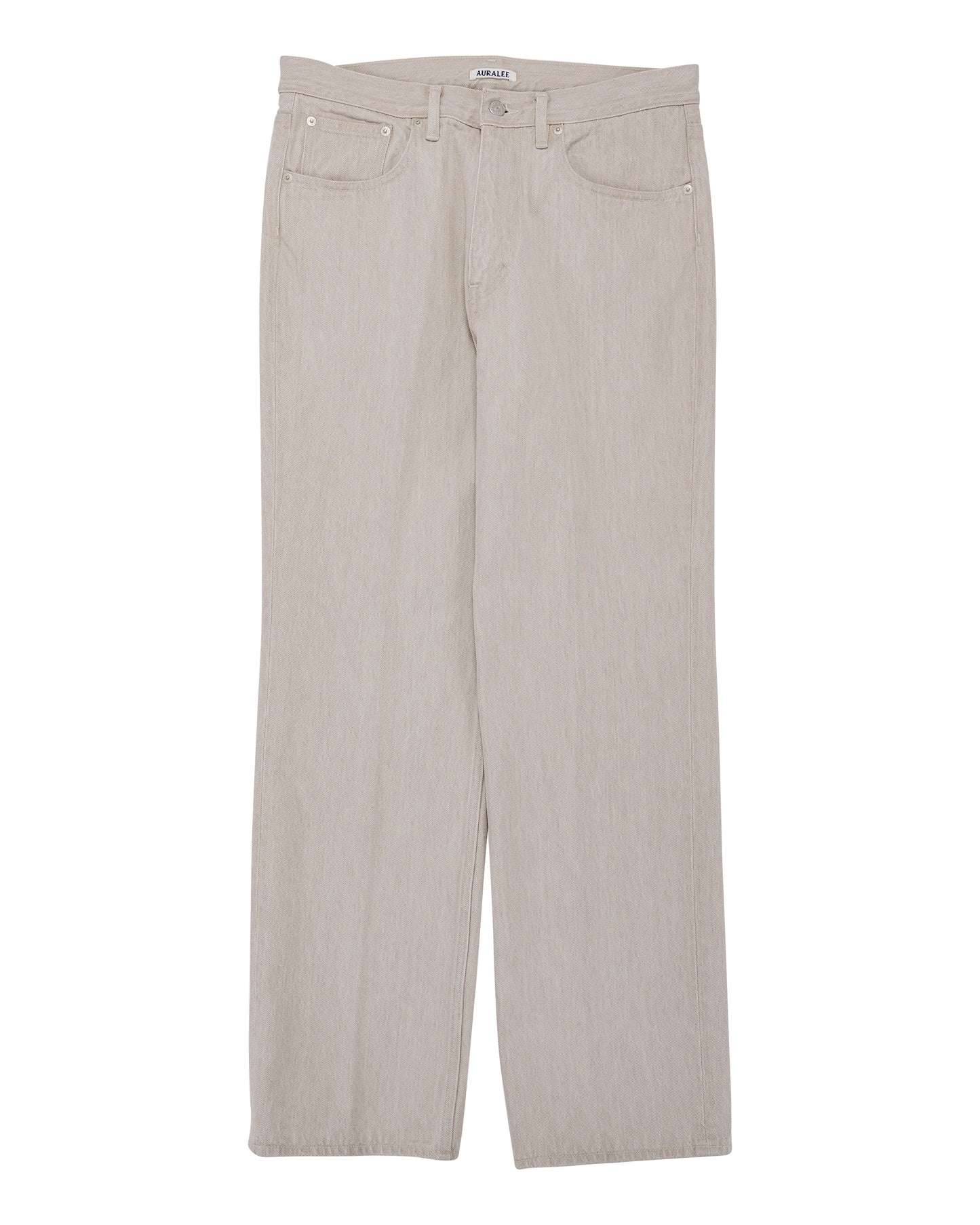 Auralee Faded Hard Twist Denim 5P Pants Light Gray